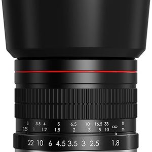 EF 85mm F1.8 Portrait Lens - Medium Telephoto Manual Focus SLR Cameras Lens for Canon EOS Rebel T Series (T8i/T7i/T7/T6/T3i/T2i/4000D/850D/SL3/SL2) & High-End DSLRs (6D Mark II/5D Mark IV/90D/80D/77D)